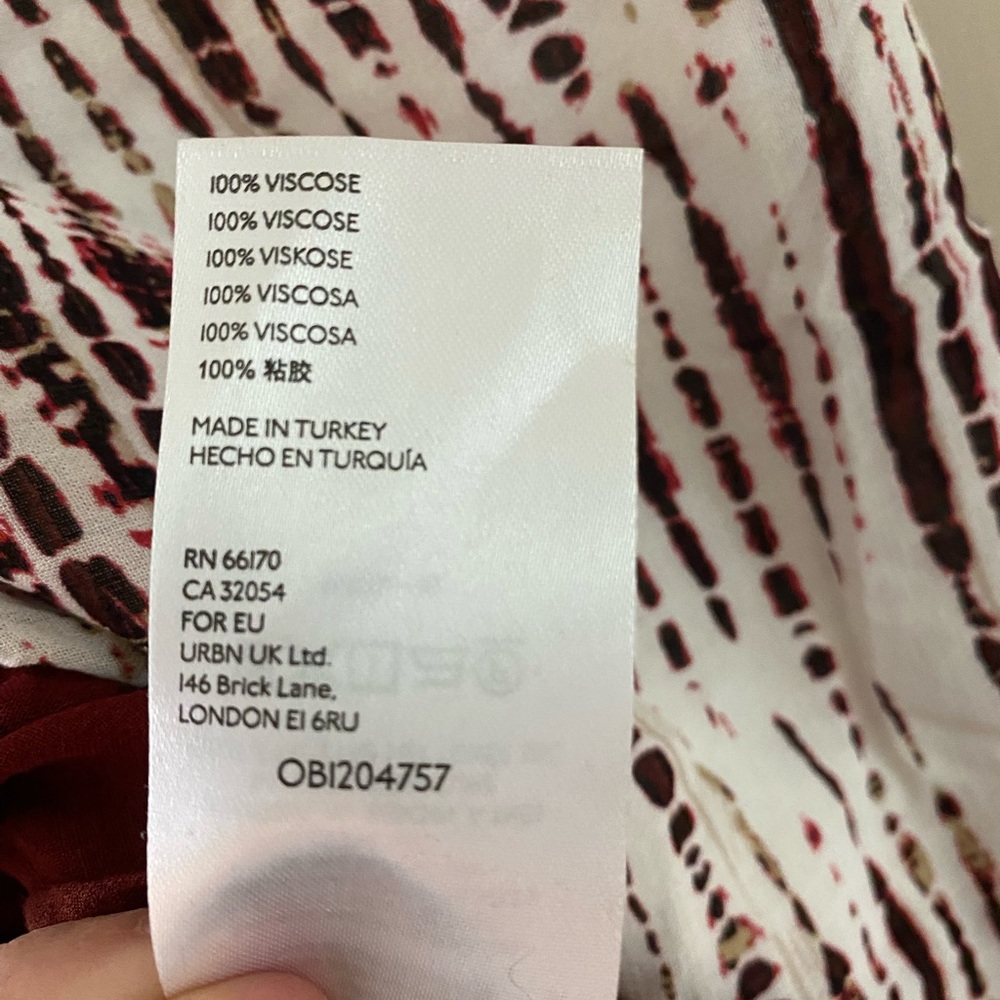 NWT‎ Anthropologie Olivia Cami Top White Red Layered Spaghetti Strap Boho Sz L - Picture 10 of 10
